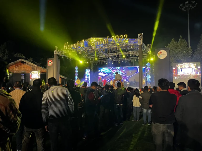 Crowd enjoying a live concert at Hornbill Festival
